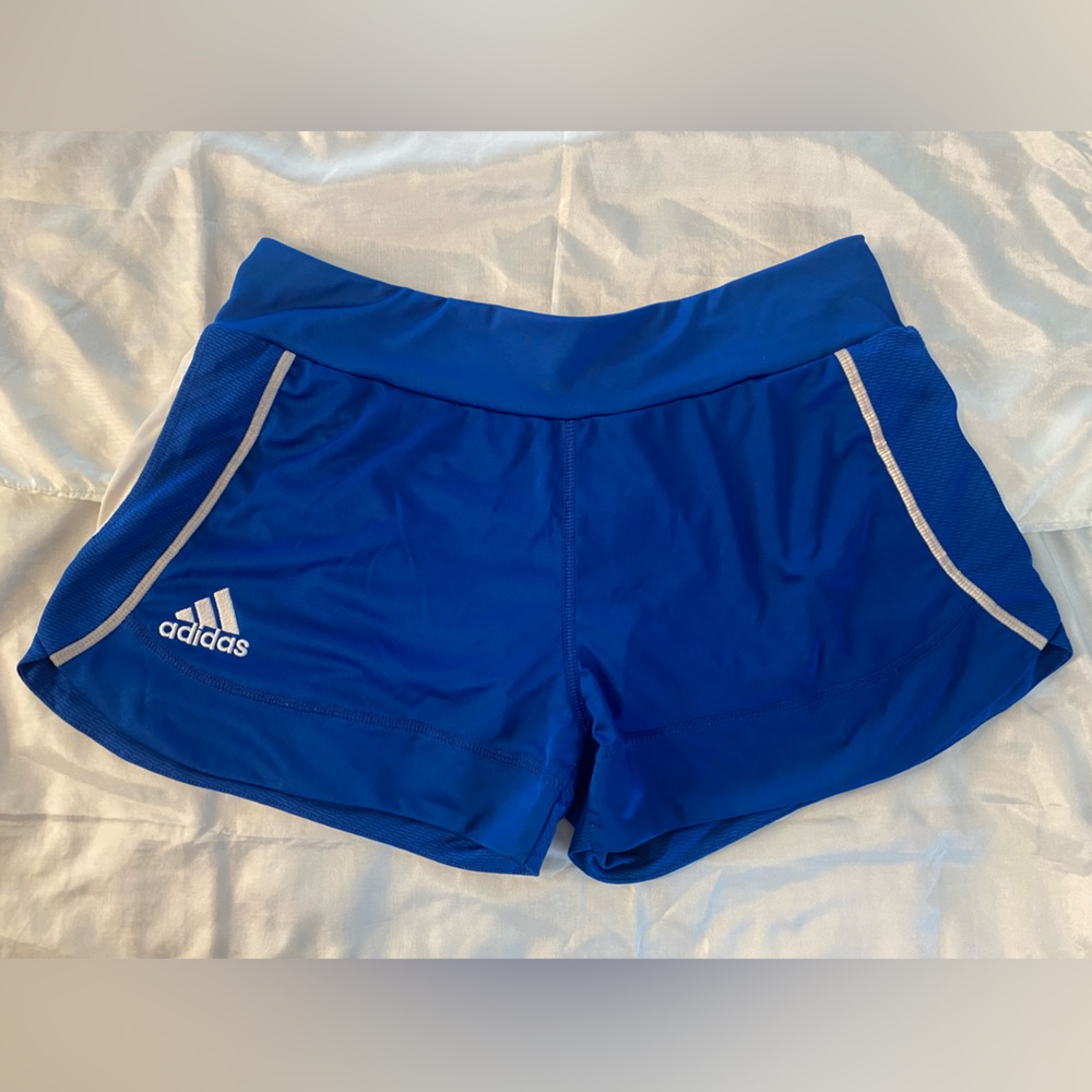 Adidas blue/white athletic shorts Size Small Great condition Used